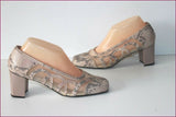 BALLERINE DE PROVENCE Escarpins Cuir et Voile  Ajouré Crème T 39 TBE