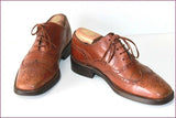 JEAN CLAUDE MONDERER Richelieu Derby Tout Cuir Marron Noisette T 42 BE