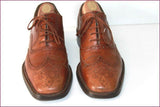 JEAN CLAUDE MONDERER Richelieu Derby Tout Cuir Marron Noisette T 42 BE