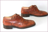 JEAN CLAUDE MONDERER Richelieu Derby Tout Cuir Marron Noisette T 42 BE