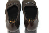 MUGNAI Escarpins Textile Stretch et Cuir Marron Souple T 39.5 ETAT NEUF