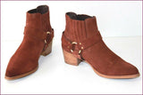 ERAM Bottines Boots Daim Marron Doublées Cuir T 39 TBE