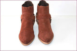 ERAM Bottines Boots Daim Marron Doublées Cuir T 39 TBE