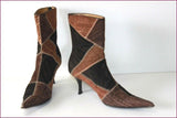 VICARI Bottines Pointues Tout Cuir Tricolore T 39 TBE
