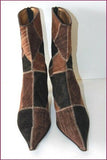 VICARI Bottines Pointues Tout Cuir Tricolore T 39 TBE