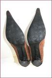 VICARI Bottines Pointues Tout Cuir Tricolore T 39 TBE
