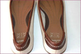 CLARKS Ballerines Cuir Ajouré  Bicolore Petits Talons T 4.5 UK / T 37.5 TTBE