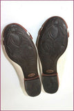 CLARKS Ballerines Cuir Ajouré  Bicolore Petits Talons T 4.5 UK / T 37.5 TTBE