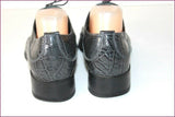 BOCAGE Derby à Lacets Pointus Cuir façon Croco Gris T 39 TBE