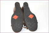 SAM EDELMAN Escarpins Daim Marron Talons Bois Compensés T 37 TBE