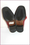 KOOKAI Mocassins Cuir Verni Brillant Rouge Foncé T 36 TBE