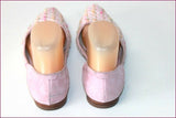 RENOUARD Escarpins Pointus Daim et Laine Rose Petits Talons T 37.5 TBE