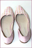 RENOUARD Escarpins Pointus Daim et Laine Rose Petits Talons T 37.5 TBE