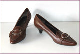 GEOX Escarpins Pointus Cuir Marron T 40 TTBE
