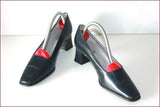 MINELLI Escarpins Vintage Tout  Cuir Bleu Nuit T 36 TBE