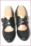 ERAM Escarpins à Sangles Cuir Noir Bouts Ronds T 39 TTBE