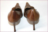 PURA LOPEZ Escarpins Très Pointus Tout Cuir Marron T 41 C TBE