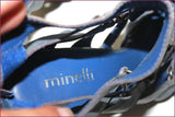 MINELLI Escarpins Lanières Cuir Bleu Jean Talons Hauts T 39 TBE