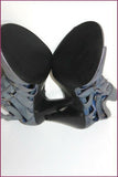 MINELLI Escarpins Lanières Cuir Bleu Jean Talons Hauts T 39 TBE