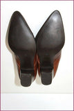 DERNIERE VERSION Escarpins à Lacets Cuir Marron Havane T 35 TBE