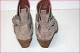ANDRE Bottines Boots Daim Marron Taupe Motif Argenté  T 41 TTBE