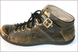 KESSLORD Sneakers  Cuir Marbré Marron et Bronze Doublées Cuir T 40 BE