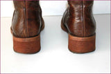 REQINS Bottes Cuir Fripé Marron Doublées Cuir T 40 BE