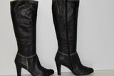CAROLL Bottes à Talons Cuir Gris Doublées Cuir T 38 BE