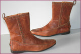 FAIRMOUNT Bottines Pointues Cuir Marron Clair Doublées Cuir T 7.5 UK / 41 FR BE