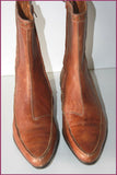 FAIRMOUNT Bottines Pointues Cuir Marron Clair Doublées Cuir T 7.5 UK / 41 FR BE
