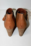 LA FEE MARABOUTE Bottines Boots Cuir Marron Clair Doublées Cuir T 39 TBE