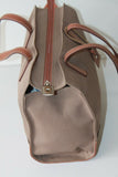 LE TANNEUR Petit Sac Shopping Toile Marron TBE