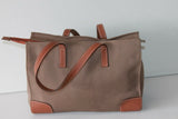 LE TANNEUR Petit Sac Shopping Toile Marron TBE