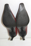 ELIZABETH STUART Escarpins Pointus Tout Cuir Rouge Très Foncé T 38 TTBE