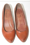 JENNIFER TAYLOR Escarpins Pointus Cuir Marron Petits Talons T 40 BE