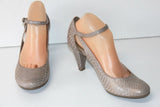 SAM & LIBBY Escarpins Simili Cuir Taupe Motifs Craquelés  T 9.2 / 42 FR   BE
