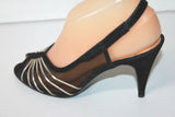 EVELIN'S Shoes PARIS NICE Escarpins Toile Ajourée Noire T 5.5 / 36.5 TBE