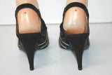 EVELIN'S Shoes PARIS NICE Escarpins Toile Ajourée Noire T 5.5 / 36.5 TBE