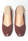 ISABELLE Escarpins Vintage Bimatières Cuir et Daim Bordeaux T 5A / 38 TBE