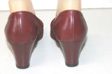 ISABELLE Escarpins Vintage Bimatières Cuir et Daim Bordeaux T 5A / 38 TBE