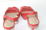 SAN MARINA Escarpins Sandales  Cuir Rouge Doublés Cuir T 40 TBE