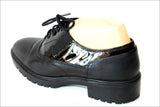 GEOX Respira Derby à Lacets Cuir Noir Doublés Cuir T 36 TTBE
