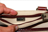LE TANNEUR Pochette Sacoche Toile et Cuir Bandoulière TTBE