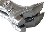 MITICA Mi Bottes Pointues Cuir Clouté Motifs Argentés T 36 TBE