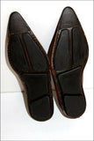 LOTTUSSE Sneakers Pointues Cuir Marron Acajou Doublés Cuir T 5.5 / 38.5 BE