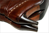 BARBARA BUI Bottes Vintage Tout Cuir Marron Foncé T 37 BE