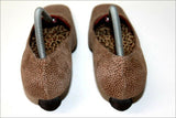 NANDO MUZI Escarpins Tout Cuir Velours Imprimé Marron T 37.5 IT / 38.5 FR TTBE