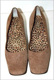 NANDO MUZI Escarpins Tout Cuir Velours Imprimé Marron T 37.5 IT / 38.5 FR TTBE