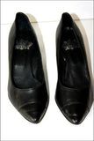 A PETITS POINTS Escarpins Tout Cuir Noir T 36 TBE