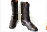 ROOTS MOTOR CYCLES Boots Cuir Marron Foncé T 43 BE